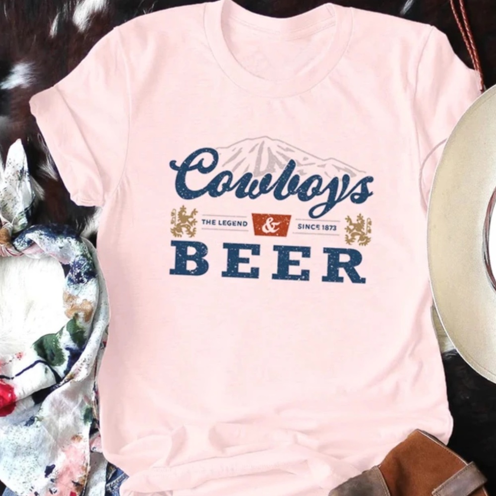 Cowboys Beer Women's Vintage Western T-Shirts